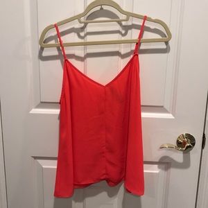 Bright orange tank top